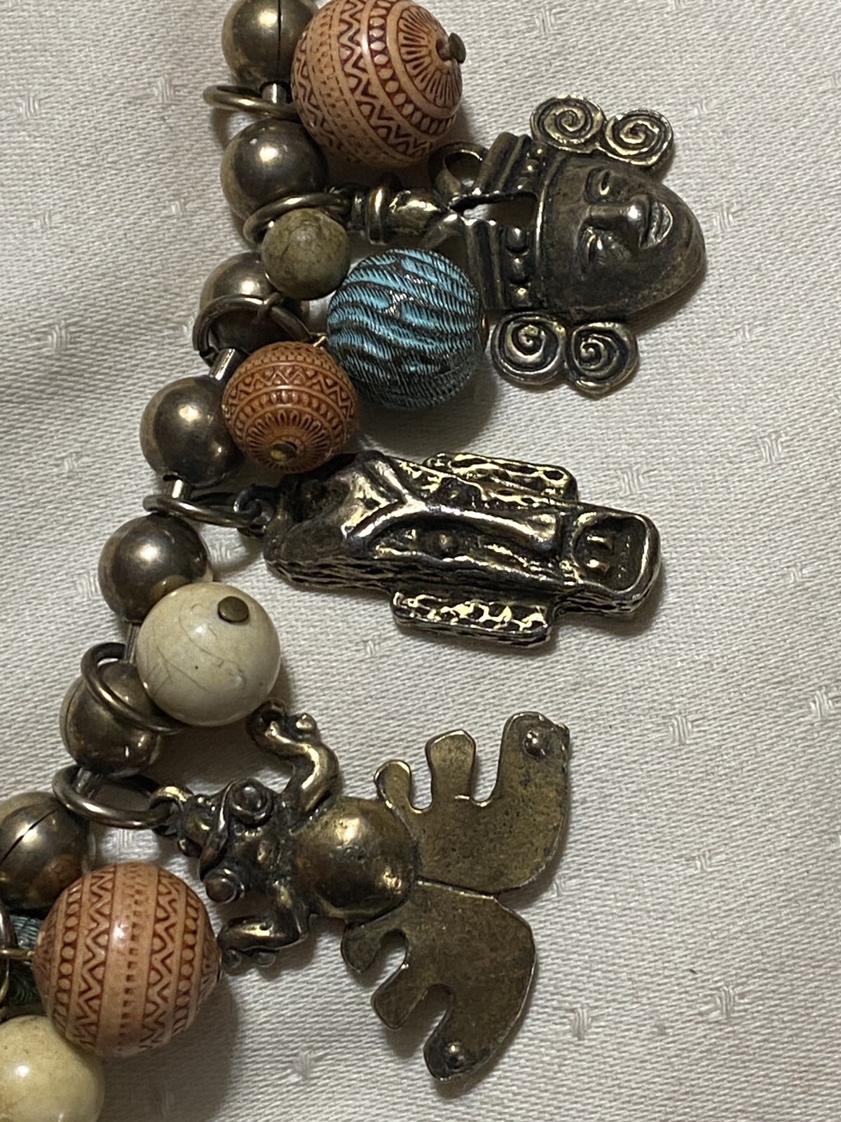 Vintage D&E Juliana Mayan Aztec Charm Necklace Book Piece