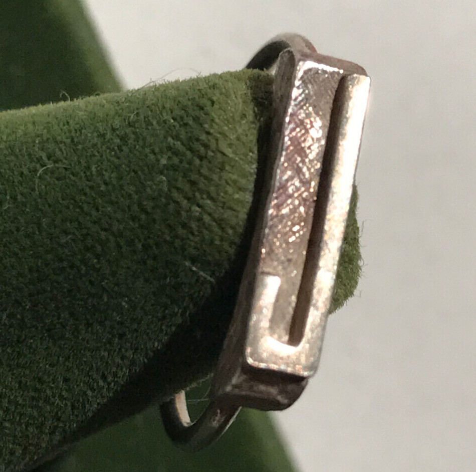 Vintage Sterling Silver Stamped Typebar Monogram “J” Ring Size 6 ADJUSTABLE