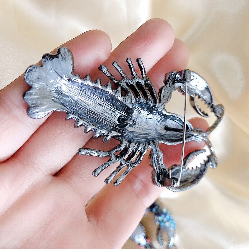 Lobster Brooches Vintage Style Pins Male Suit Coat Corsage Accessories Jewelry