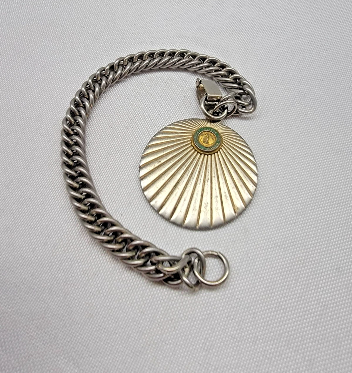 Vintage Oklahoma College for Women OCW Sunburst Charm Bracelet