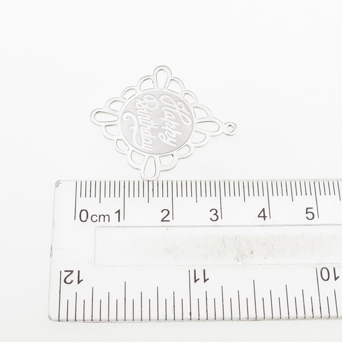 CROWN 925 Sterling Silver Vintage Happy Birthday Charm Pendant