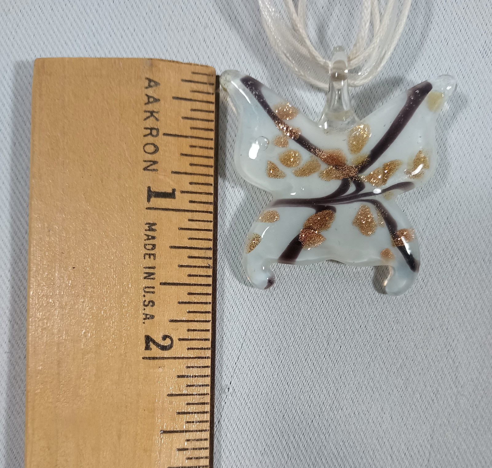 Butterfly Glass Brilliant Pendant Choker Necklace White Clear FAST Shipping