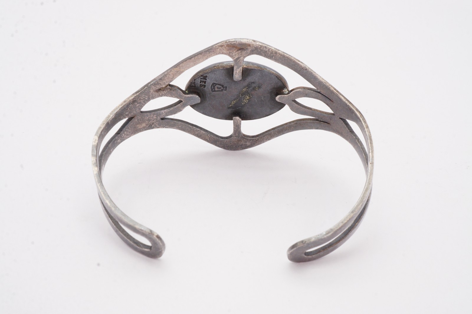 Vintage Sterling Silver 925 Tigers Eye Cuff Bracelet 6.5″