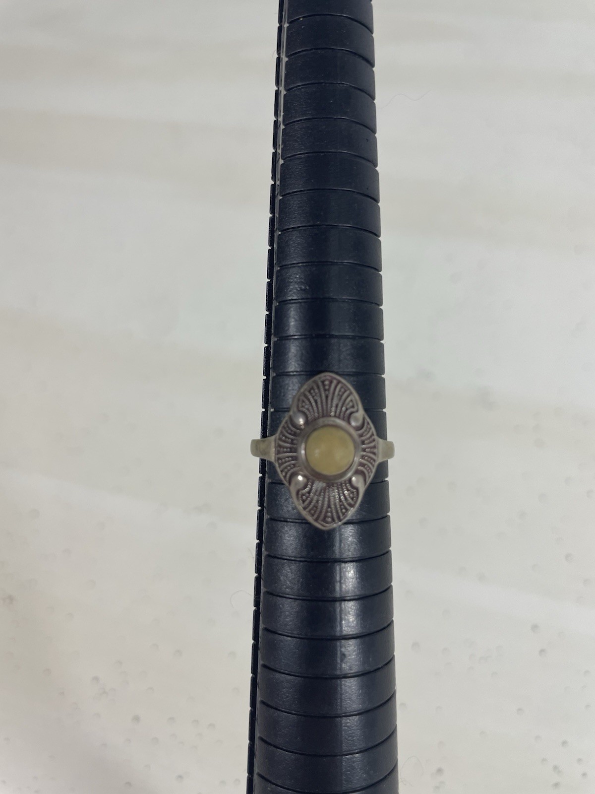 Vintage Or Antique Silver Ring With Unknown Stone 835 Silver Size 8