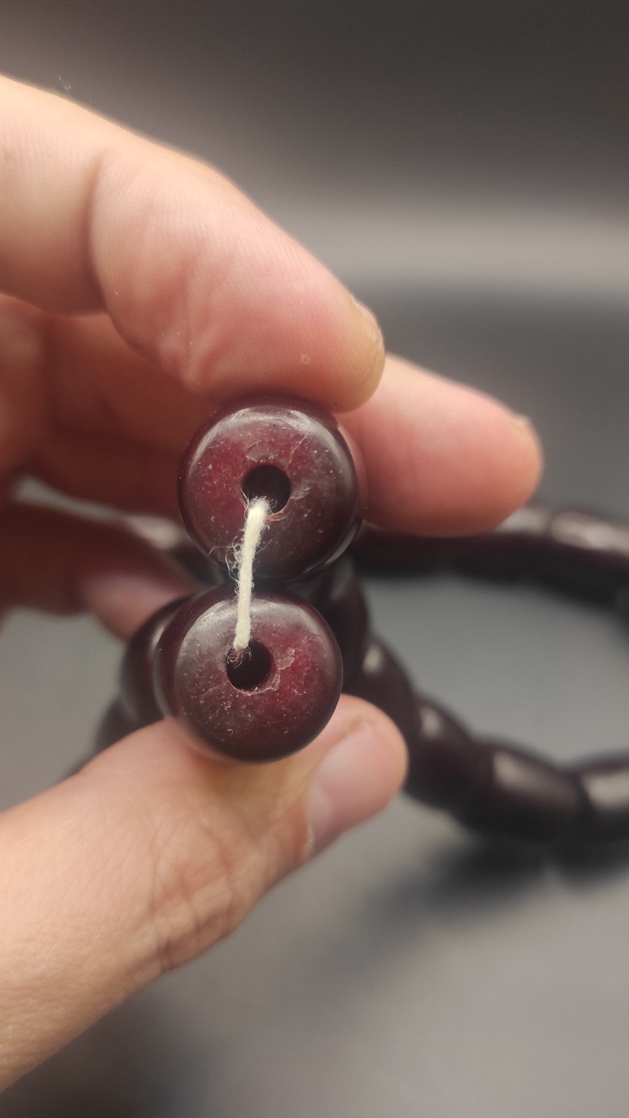 183 grams Faturan Cherry Amber Bakelite Beads Necklace