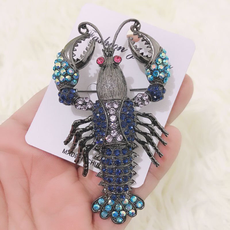 Lobster Brooches Vintage Style Pins Male Suit Coat Corsage Accessories Jewelry